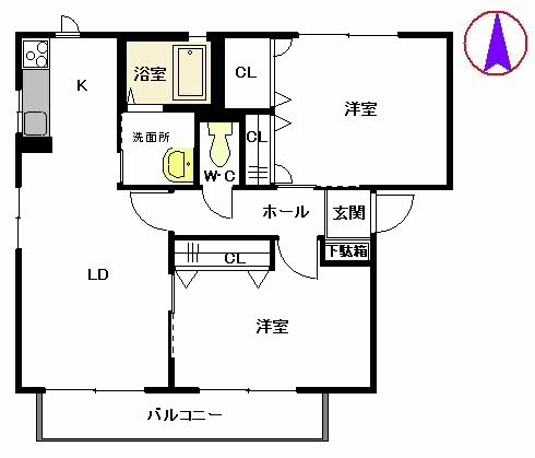 ガーデンコート　Ⅱ棟　＊ B0201号-16