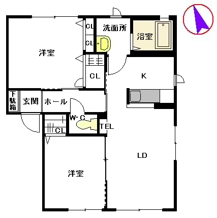 ガーデンコート　Ⅴ棟　＊E0102-2