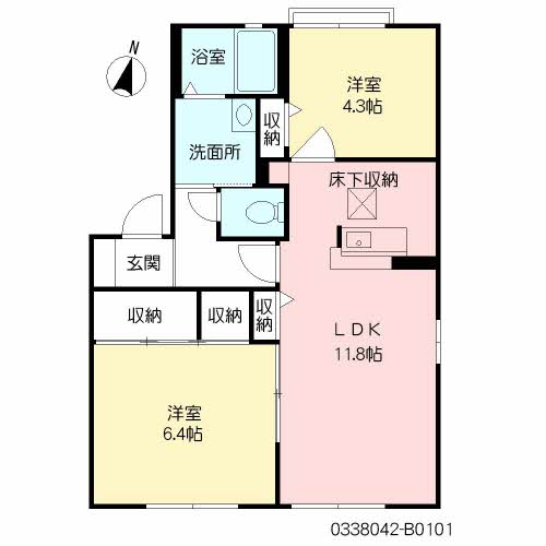 ディアス茶屋の原 B棟 * B0101号-16