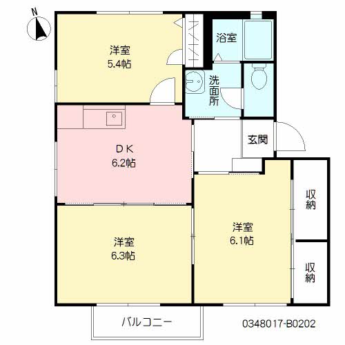 ラポワール横田　Ｂ棟　＊＊B0202-2