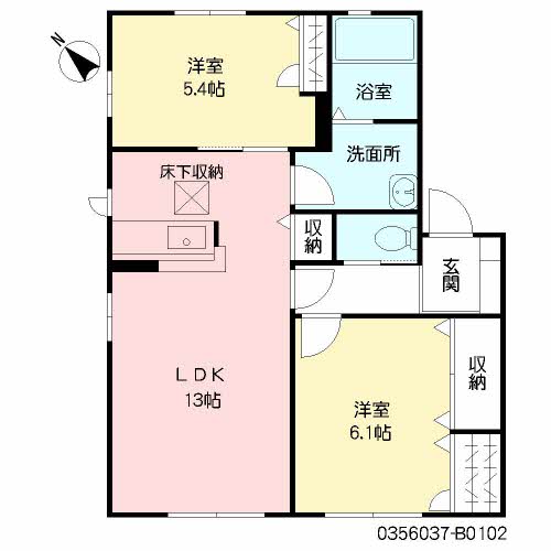 パディ沖代　Ｂ棟　＊＊ B0102号-3