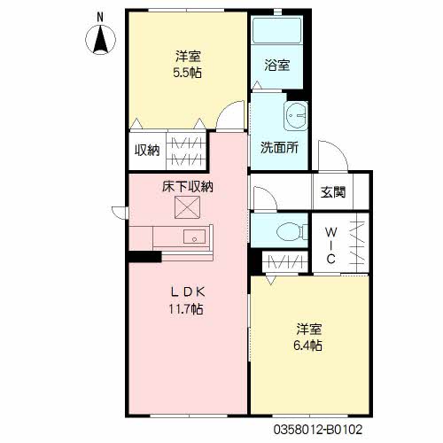 シャーメゾン吉田　Ｂ棟　＊＊ B0102号-16