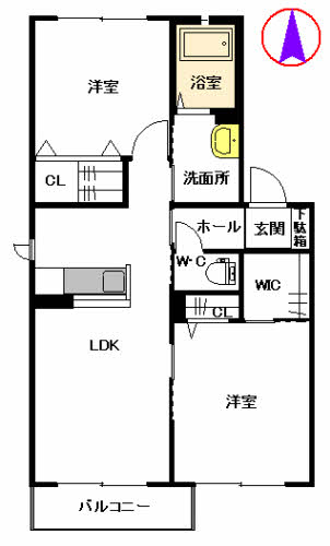 シャーメゾン吉田　Ｂ棟　＊＊ B0202号-2