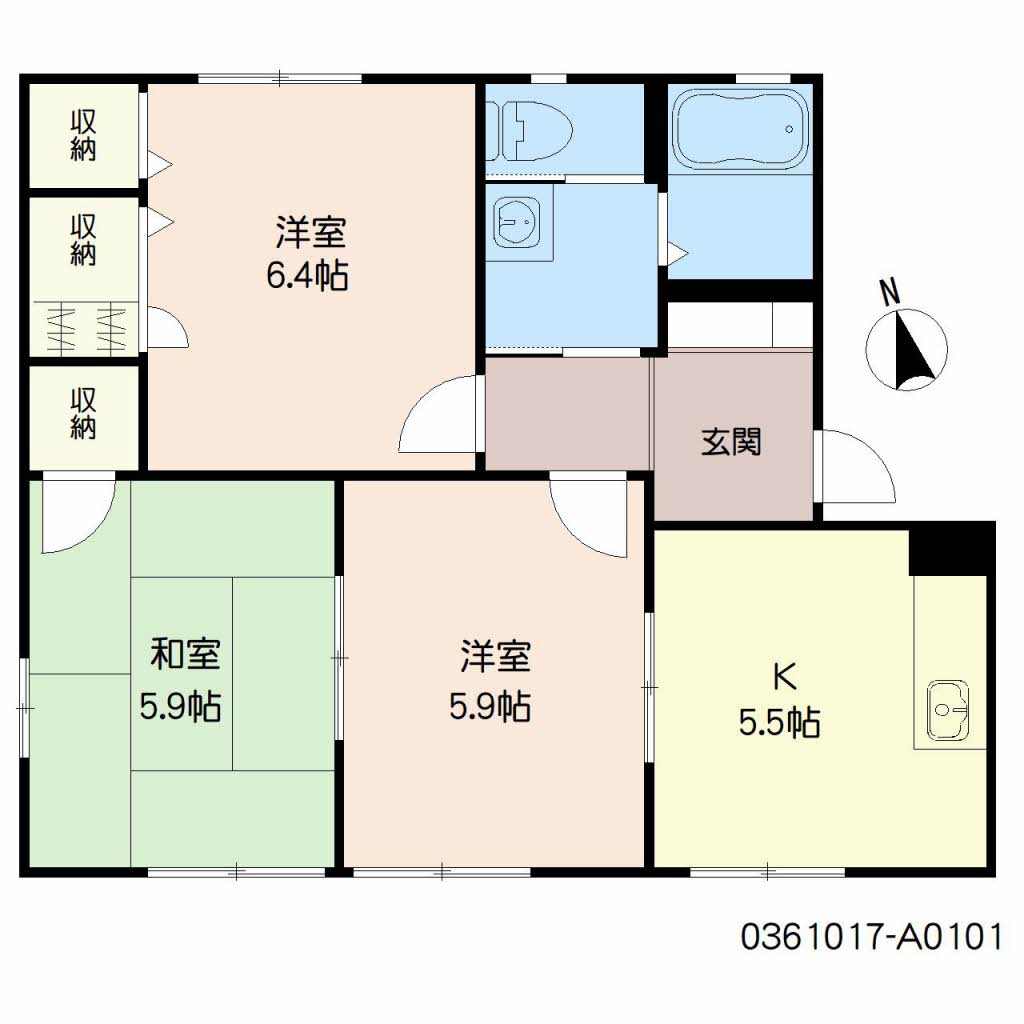 フレグランス宗方　Ａ棟　＊＊A0101-2