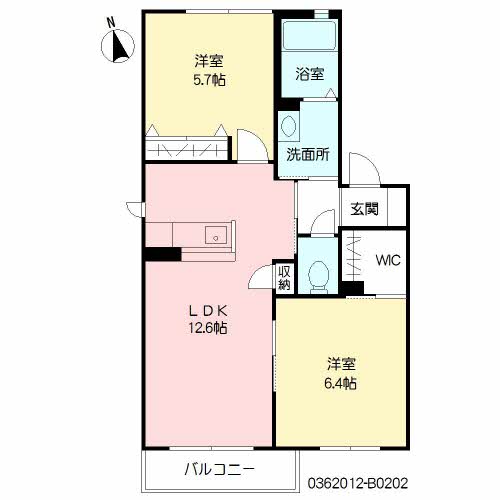 シャーメゾンなるみず　Ｂ棟　＊B0202-2