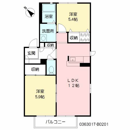 フォーレス ナカシマ B棟 B0201号-16