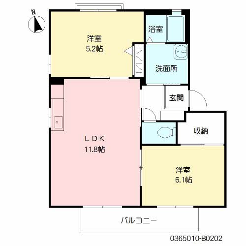 ドミール柚ノ木　Ｂ棟　＊＊B0202-2