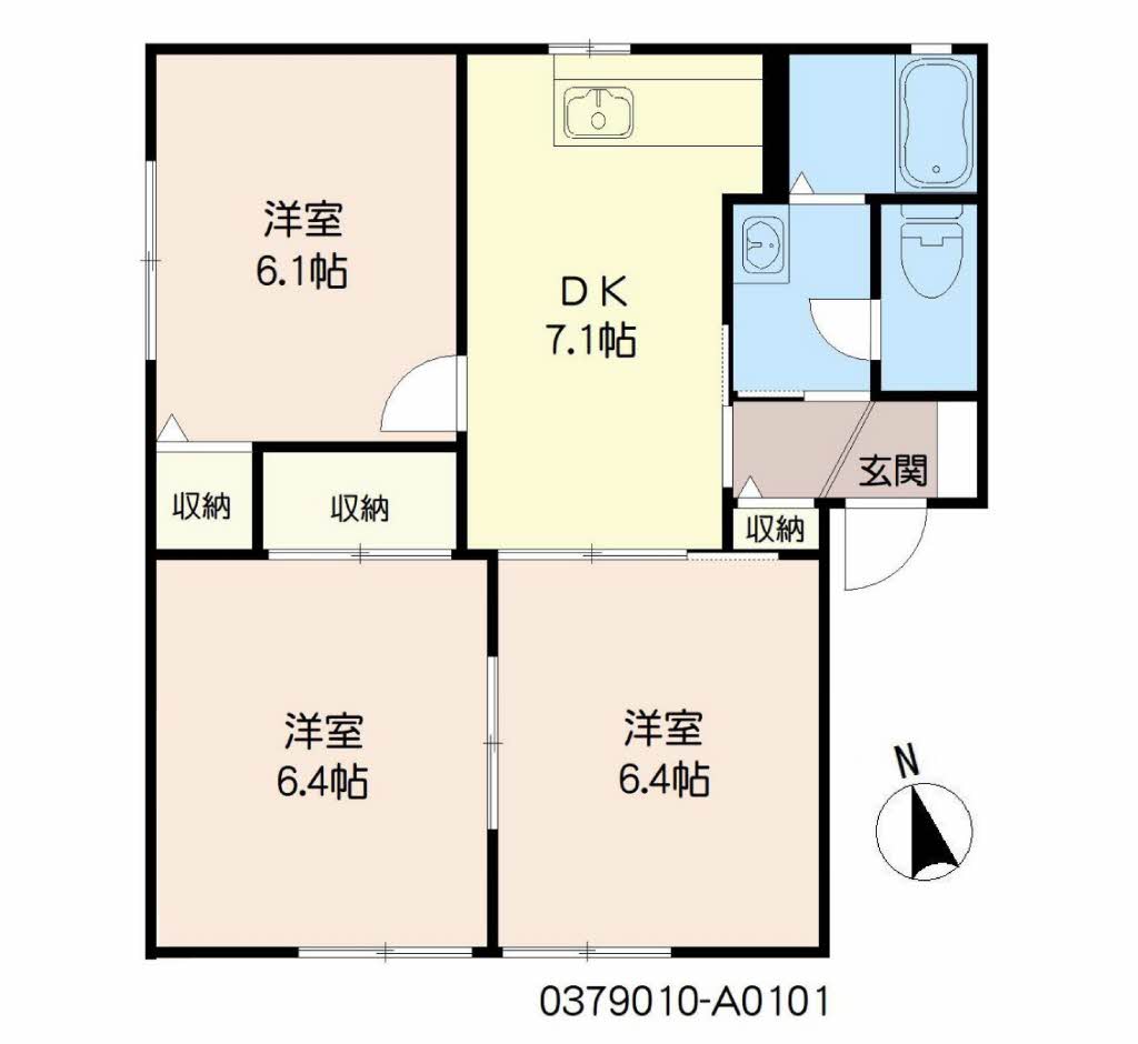 ディアス元岡　１番館　＊＊ A0101号-2