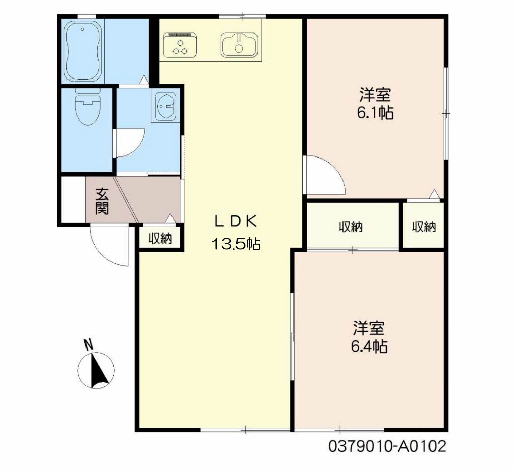 ディアス元岡　１番館　＊＊A0102-2