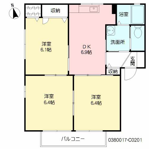 クレストタウン　Ｃ棟C0201-2