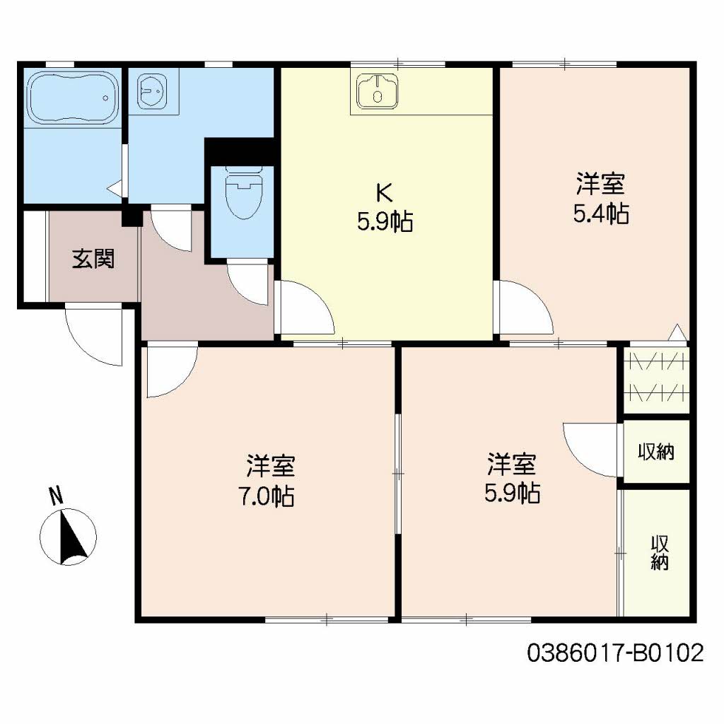 シャルマンドミール　Ｂ棟　＊ B0102号-16