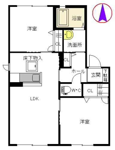 パンシオン・クレール　Ｂ棟　＊＊ B0102号-16