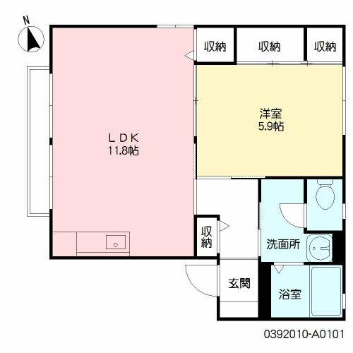 ボヌール平和 A棟 A0101号-2