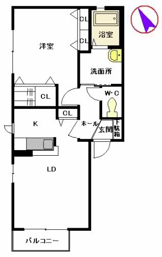 サンリッチ　Ｄ棟　＊＊ D0201号-15