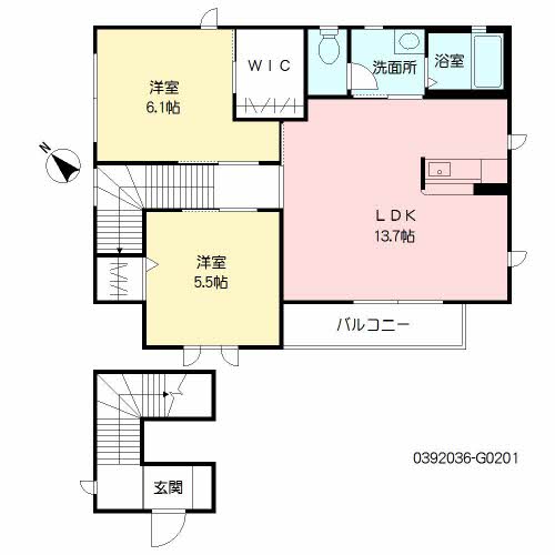 サンリッチ　Ｇ棟　＊＊ G0201号-16