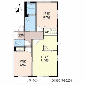 セピアコート　Ⅱ棟　＊＊ B0201号-14