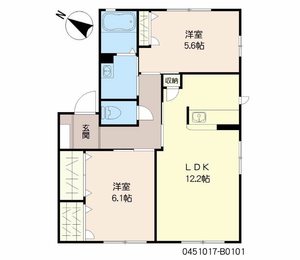 ディアコート鉄輪　Ｂ棟　＊ B0101号室