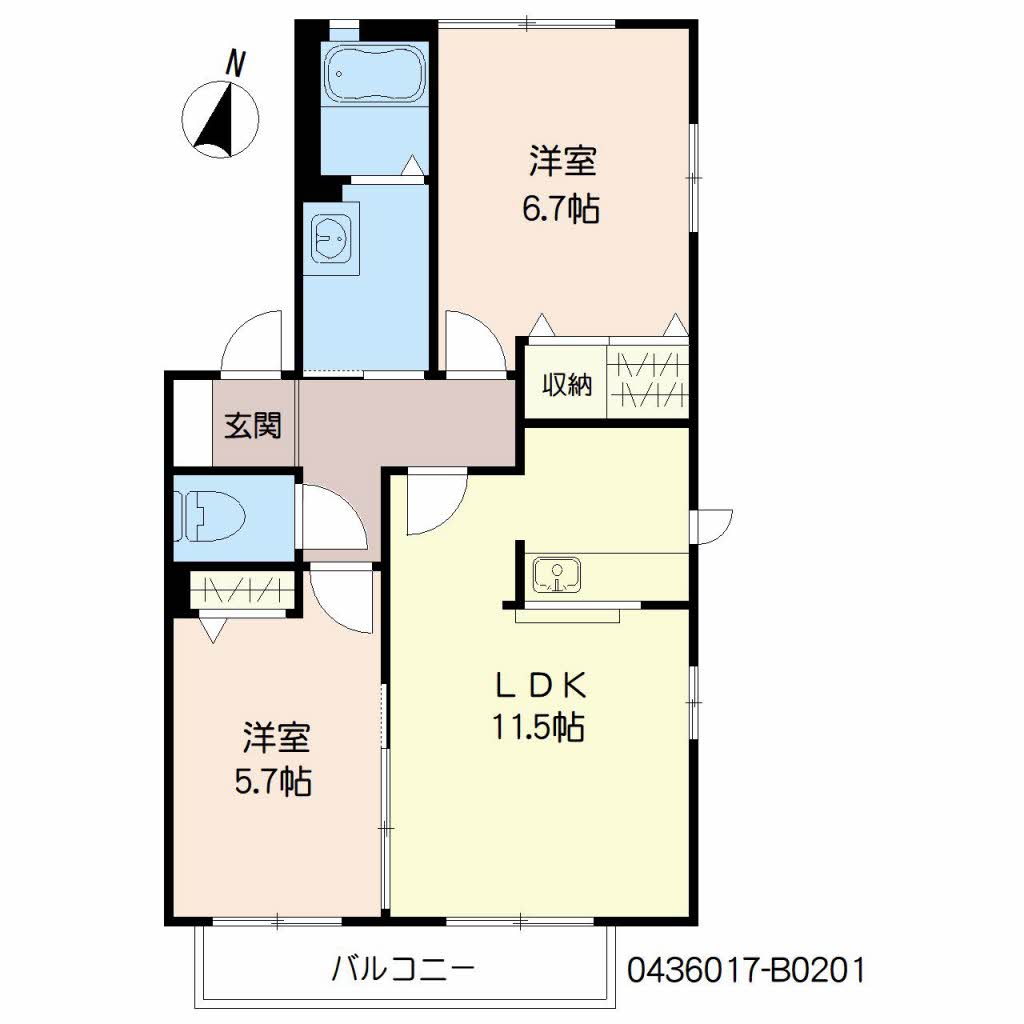 セピアコート　Ⅱ棟　＊＊B0201-2