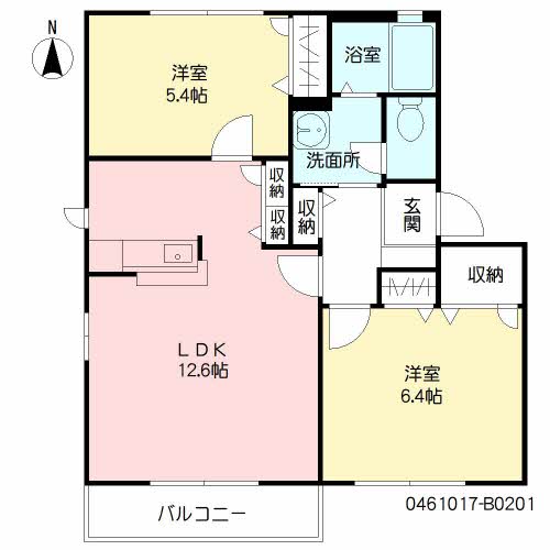 フルールＭ　Ｂ棟　＊＊B0201-2