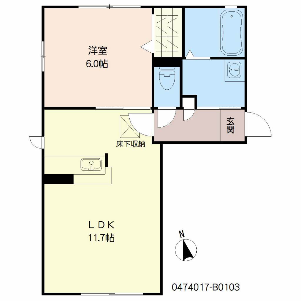 モンポエーム　Ⅱ棟　＊ B0103号-2