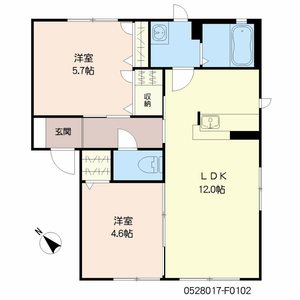 ノール・コート　Ｆ棟　＊ F0102号室