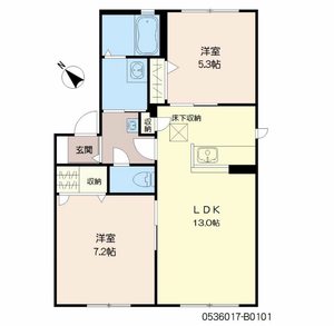 サンリバー新女島　Ⅱ棟　＊＊ B0101号室
