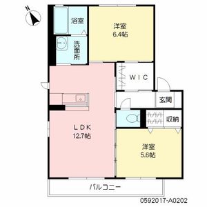 ティファーノ西大道　Ａ棟　＊ A0202号室