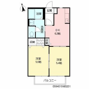 ブライトン麦野　Ｂ棟　＊＊ B0201号-11