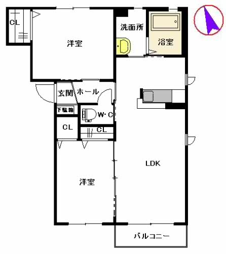 パトリー安心院　Ｂ棟　＊＊ B0202号-2
