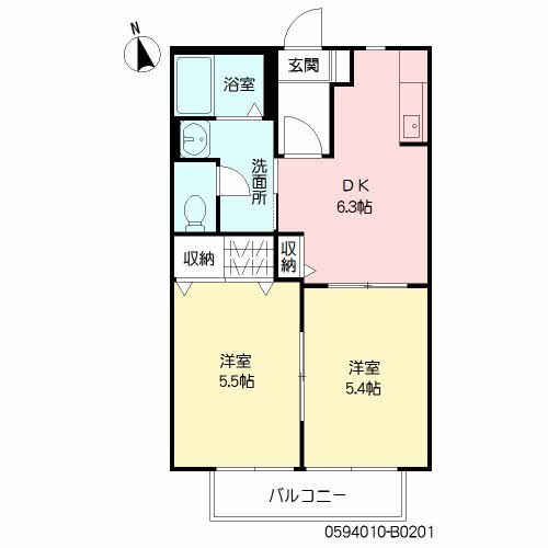 ブライトン麦野　Ｂ棟　＊＊B0201-2