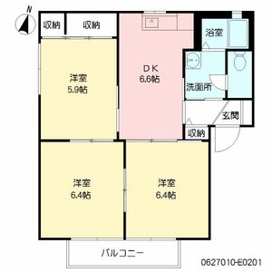 エポックサンハイム　Ｅ棟　＊＊ E0201号室