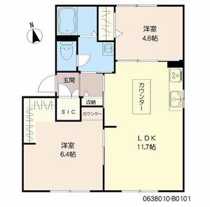 スプリングハイツ　Ｂ棟　＊ B0101号室