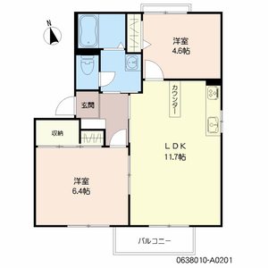 スプリングハイツ　Ａ棟　＊ A0201号室