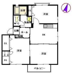 メゾン・メルヴェーユ　Ｃ棟　＊ C0201号室