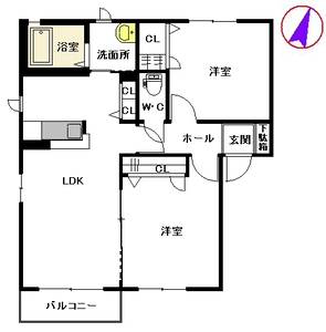 メゾン・クレール　Ｂ棟　＊＊ B0201号室