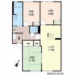 プラムコート　Ａ棟　＊ A0102号室