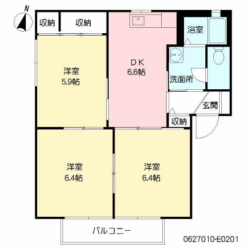 エポックサンハイム　Ｅ棟　＊＊E0201-2