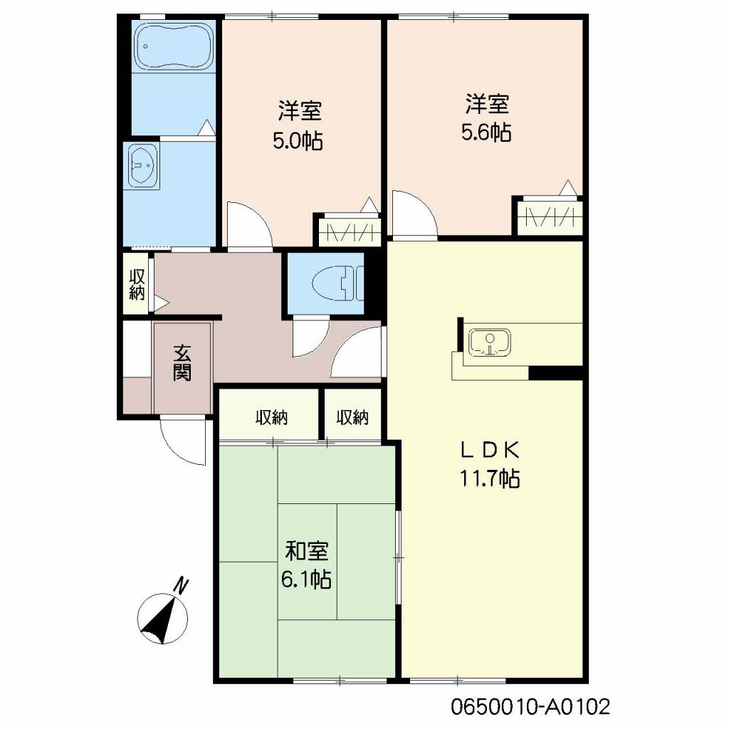 プラムコート A棟 * A0102号-1