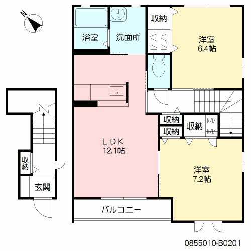 パンセレイノン B棟 B0201号-12