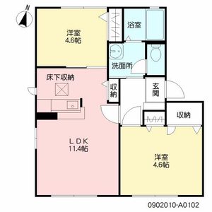 ＬＩＢＲＡ　Ａ・Ｂ棟　Ａ棟　＊＊ A0102号室