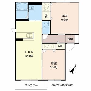 ＬＩＢＲＡ　Ｃ・Ｄ棟　Ｄ棟　＊＊ D0201号室