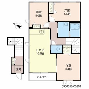 メゾンエルム　Ｃ棟　＊＊ C0201号室
