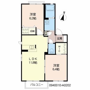 ウィステリア・コート　Ａ棟　＊＊ A0202号室