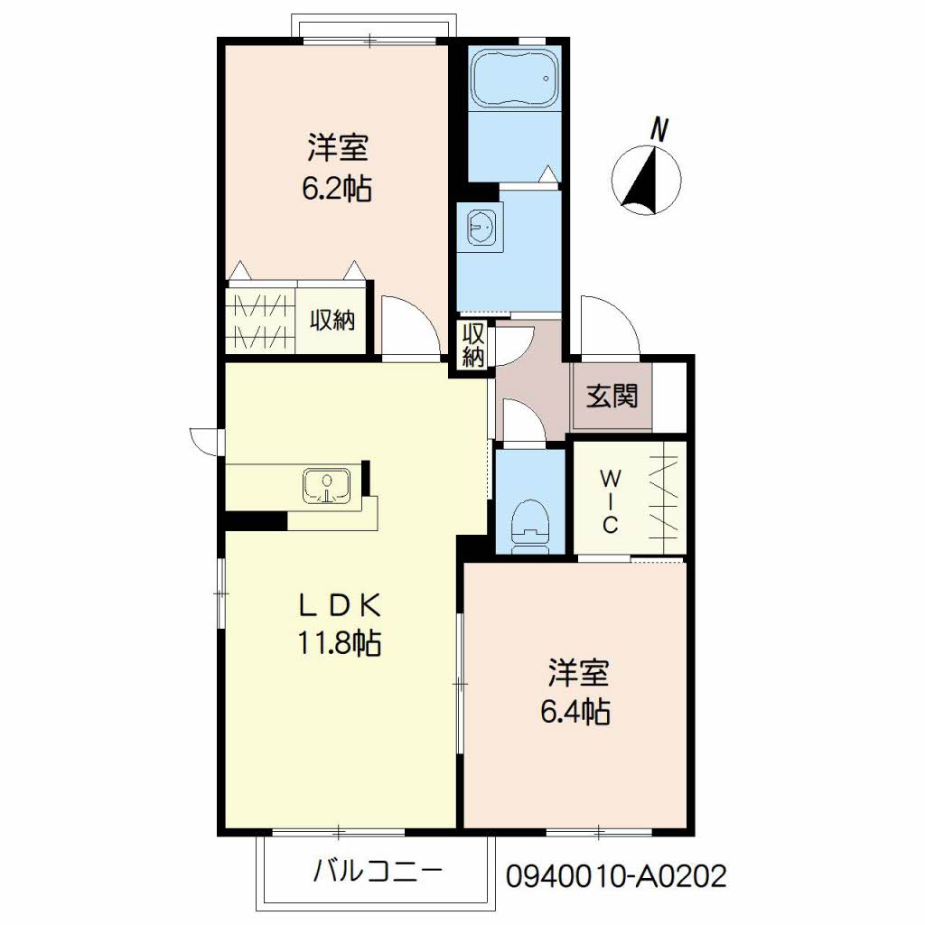 ウィステリア・コート A棟 ** A0202号-2