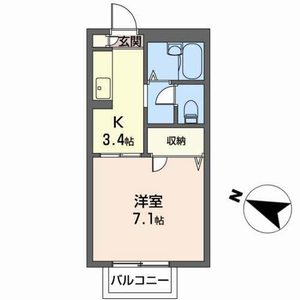 ジュネス山の寺Ⅱ 201号室