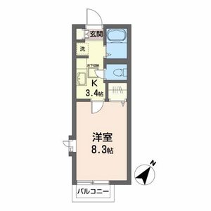 タートルヒルズＢ 105号-2