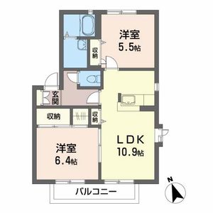 サザンコートＤ 201号室