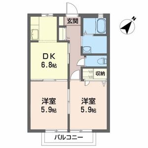 ヴィルヌーブＴ 205号室