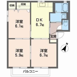 グリーンヒルズＡ 201号室