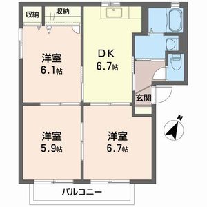 グリーンヒルズＣ 201号-2